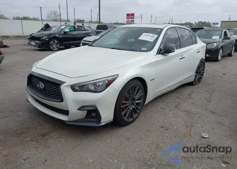 2018 Infiniti Q50 3.0T Red Sport 400 z USA, uszkodzony, nr VIN JN1FV7AR4JM480364